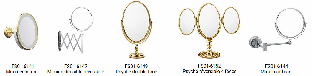 Makeup Mirrors to Match Cristal&Bronze Accessories